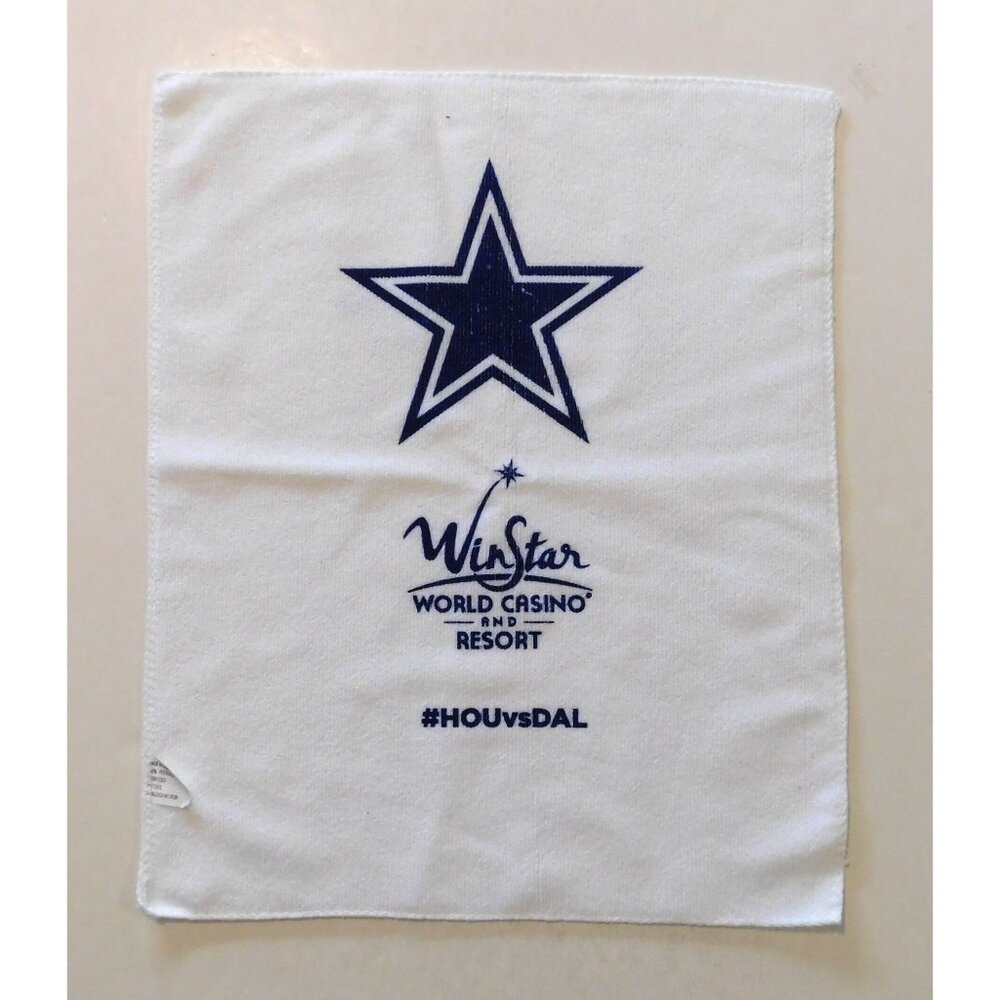 Dallas Cowboys Houston Vs Dallas Game Day Rally Towel White Blue Winstar 18.5x16